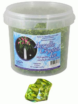 Acrylic Crystal Ice 1.4cm 2ltr 1.24kg Lime Green - Accessories