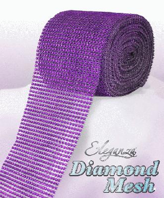 Eleganza Diamond Mesh 12cm x 9m Purple No.36 - Accessories