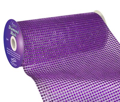 Eleganza Diamond Mesh 24.5cm x 4.5m Purple No.36 - Accessories