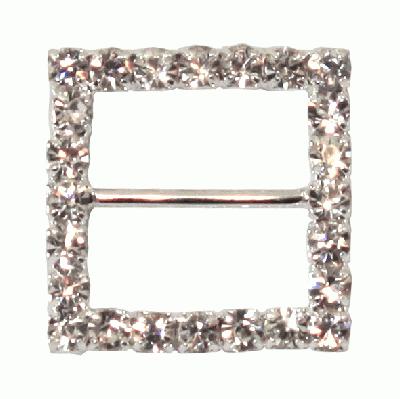Diamanté Buckles - Square 22mm 6pcs - Accessories