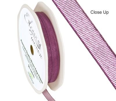 Woven Edge Ribbon 6mm x 20m Grape No.46 - Ribbons