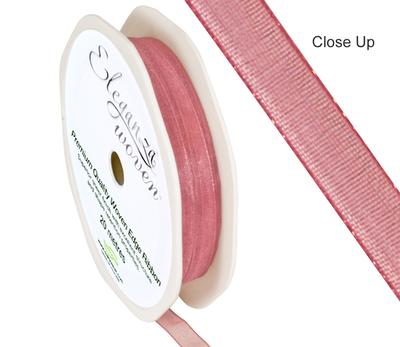 Woven Edge Ribbon 6mm x 20m Classic Pink No.7 - Ribbons