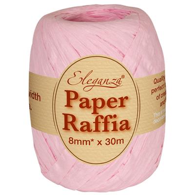 Eleganza Paper Raffia 8mm x 30m No.21 Lt. Pink - Ribbons