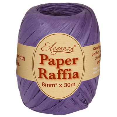 Eleganza Paper Raffia 8mm x 30m No.36 Purple - Ribbons