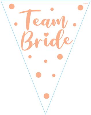 Party Bunting Team Bride 11 flags 3.9m - Banners & Bunting