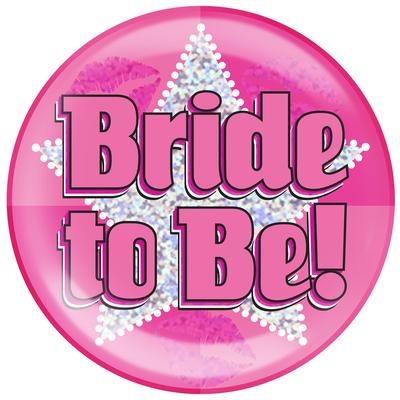 Oaktree Holographic Jumbo Badge - Bride to Be - Jumbo Badges