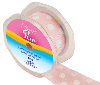 Eleganza Rio Polka Dot 38mm x 10m Lt. Pink No.21 - Ribbons