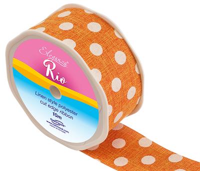 Eleganza Rio Polka Dot 38mm x 10m Orange No.04 - Ribbons