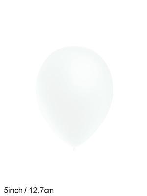 Decotex Pro 5inch Fashion Solid No.01 White x100pcs - Latex Balloons