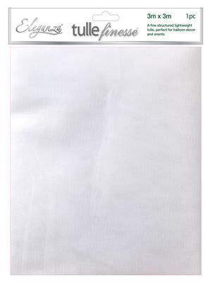 Eleganza Tulle Finesse 3m x 3m 1pc bag White No.01 - Organza / Fabric