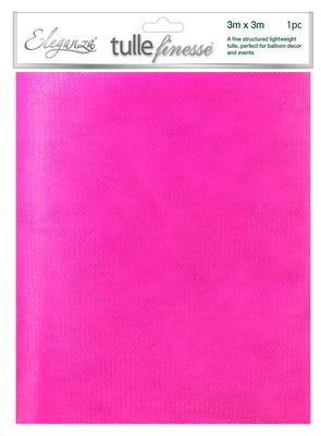 Eleganza Tulle Finesse 3m x 3m 1pc bag Fuchsia No.28 - Organza / Fabric