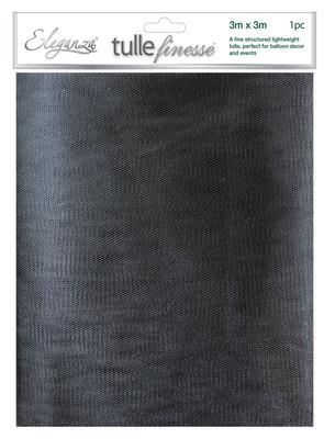 Eleganza Tulle Finesse 3m x 3m 1pc bag Black No.20 - Organza / Fabric