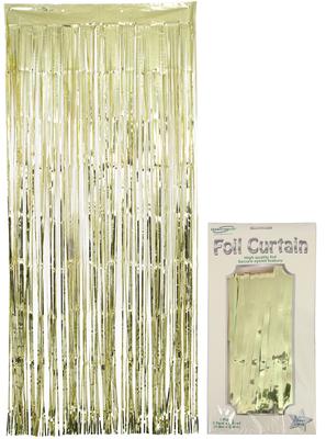 Oaktree Foil Door Curtain 0.90m x 2.40m Metallic Gold - Partyware