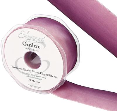Eleganza Wired Edge Ombre Ribbon 38mm x 20m Tone No.291 - Ribbons