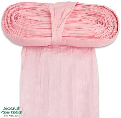 Paper Crush Design Ribbon FSC Quality Extra Wide x 20m No.21 Lt. Pink - Ribbons