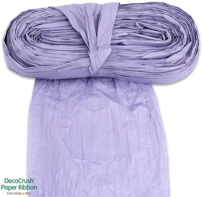 Paper Crush Design Ribbon FSC Quality Extra Wide x 20m No.45 Lavender - Ribbons