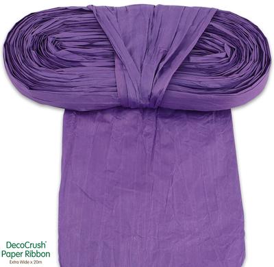 Paper Crush Design Ribbon FSC Quality Extra Wide x 20m No.36 Purple - Ribbons