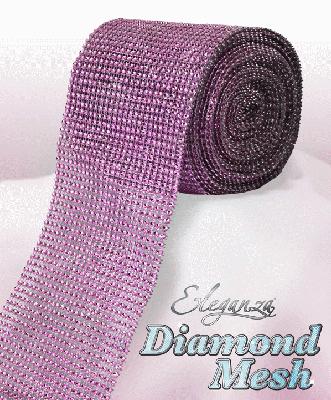 Eleganza Diamond Mesh 12cm x 9m Lt. Pink No.21 - Accessories